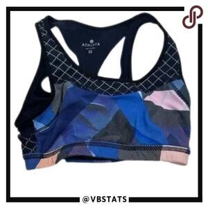 Athleta Multi Colored (Navy/Pink/Gray/Black) Sports Bra in Size XS